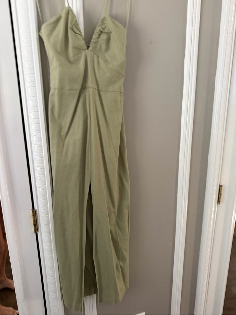 Zara Light Olive Green Maxi Dress